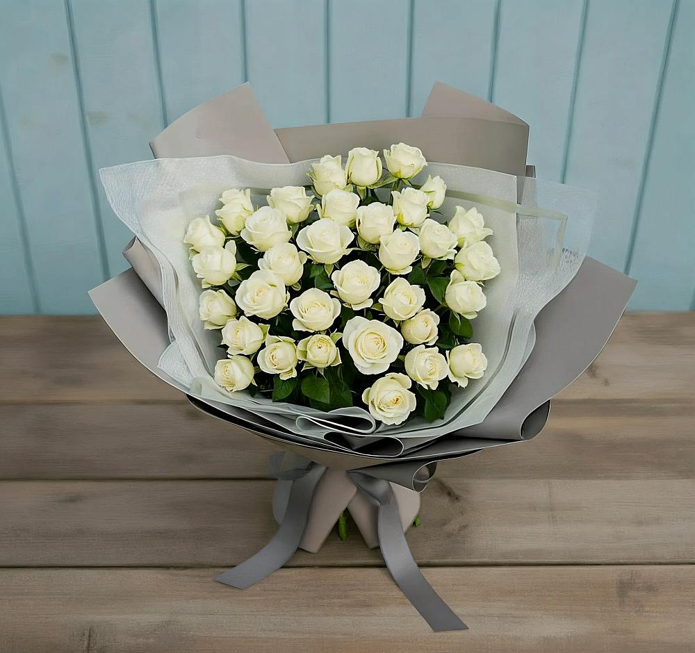 Букет Белоснежная нежность в Омсукчан