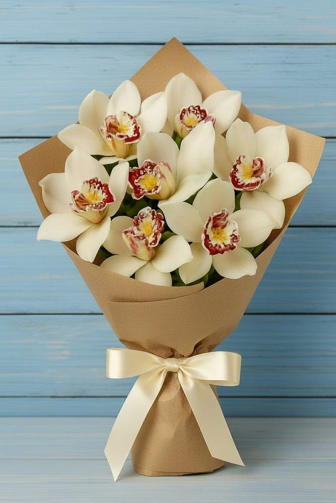 Букет цветов из: Орхидеи и Розы в Омсукчан